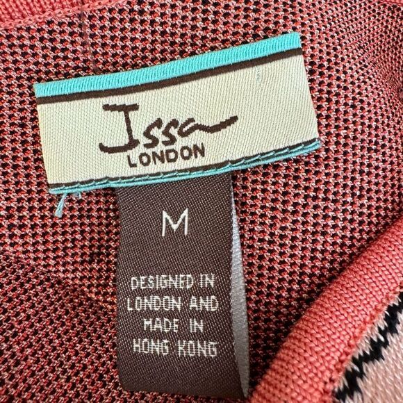 Issa London Orange Patterned Jacquard fit and flare Skater Dress size M - Picture 4 of 8